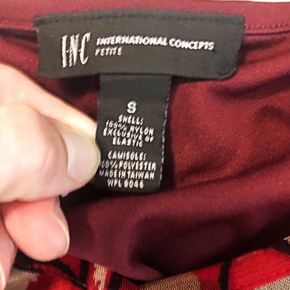 INC Petite S Overlay Blouse With Built In Tank Top - Picture 5 of 6